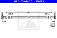 83.6103-0240.3 - Przewód hamulcowy elastyczny ATE DB