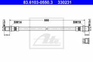 83.6103-0550.3 - Przewód hamulcowy elastyczny ATE DB