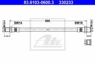 83.6103-0600.3 - Przewód hamulcowy elastyczny ATE MAGIRUS/DB
