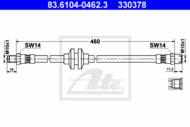 83.6104-0462.3 - Przewód hamulcowy elastyczny ATE VOLVO