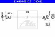 83.6105-0510.3 - Przewód hamulcowy elastyczny ATE /tył/ DB SPRINTER