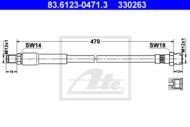 83.6123-0471.3 - Przewód hamulcowy elastyczny ATE HANOMAG