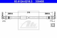 83.6124-0218.3 - Przewód hamulcowy elastyczny ATE /tył/ BMW 3 E36 92-99 M3