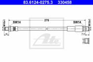 83.6124-0275.3 - Przewód hamulcowy elastyczny ATE /tył/ BMW 7 E38 93-01