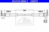 83.6133-0500.3 - Przewód hamulcowy elastyczny ATE DB