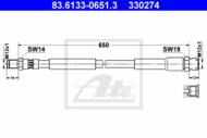 83.6133-0651.3 - Przewód hamulcowy elastyczny ATE DB