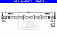 83.6134-0300.3 - Przewód hamulcowy elastyczny ATE /tył/ VOLVO 960 94-96