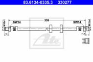 83.6134-0335.3 - Przewód hamulcowy elastyczny ATE /przód/ VOLVO 850/S70