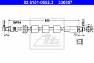 83.6151-0552.3 - Przewód hamulcowy elastyczny ATE /przód/ BMW 5 E60 03-10