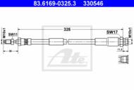 83.6169-0325.3 - Przewód hamulcowy elastyczny ATE SAAB
