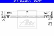 83.6196-0325.3 - Przewód hamulcowy elastyczny ATE PSA