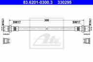 83.6201-0300.3 - Przewód hamulcowy elastyczny ATE VAG