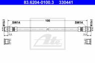 83.6204-0100.3 - Przewód hamulcowy elastyczny ATE BMW 5 E39 95-03