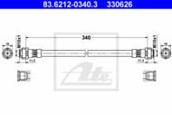83.6212-0340.3 - Przewód hamulcowy elastyczny ATE /tył/ DB W168 A-KLASA