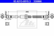 83.6213-0515.3 - Przewód hamulcowy elastyczny ATE /przód/ VAG TOUAREG 02-