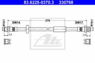 83.6225-0370.3 - Przewód hamulcowy elastyczny ATE /tył/ VAG SHARAN 95-10