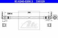 83.6240-0200.3 - Przewód hamulcowy elastyczny ATE /tył/ BMW 3 E36 90-98