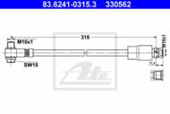 83.6241-0315.3 - Przewód hamulcowy elastyczny ATE /zastąpione przez 24.5164-0317/
