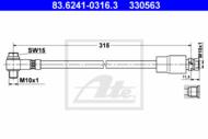 83.6241-0316.3 - Przewód hamulcowy elastyczny ATE /zastąpione przez 24.5164-0316/