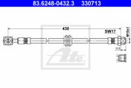 83.6248-0432.3 - Przewód hamulcowy elastyczny ATE /tył/ MINI 00-03