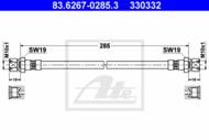 83.6267-0285.3 - Przewód hamulcowy elastyczny ATE OPEL