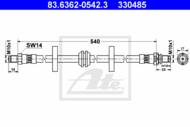 83.6362-0542.3 - Przewód hamulcowy elastyczny ATE FORD