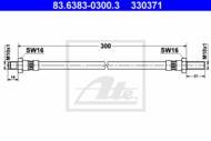83.6383-0300.3 - Przewód hamulcowy elastyczny ATE /tył/ VOLVO 240 74-88