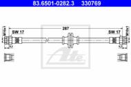 83.6501-0282.3 - Przewód hamulcowy elastyczny ATE /tył/ FIAT STILO 01-08