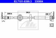 83.7101-9399.3 - Przewód hamulcowy elastyczny ATE /tył/ ALFA ROMEO 159 05-11