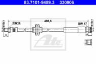 83.7101-9489.3 - Przewód hamulcowy ATE PSA JUMPER/BOXER 06- 515mm /FIAT DUCATO 06-