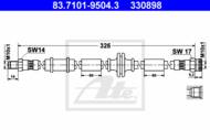 83.7101-9504.3 - Przewód hamulcowy elastyczny ATE /przód/ ALFA ROMEO 159 05-