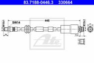 83.7188-0446.3 - Przewód hamulcowy ATE /przód/ FORD MONDEO 00-07