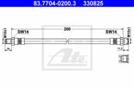 83.7704-0200.3 - Przewód hamulcowy elastyczny ATE /tył/ BMW 5 E34