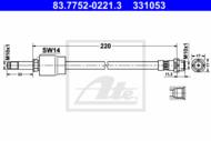 83.7752-0221.3 - Przewód hamulcowy elastyczny ATE /zastąpione przez 24.5137-0221/