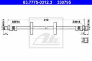 83.7775-0312.3 - Przewód hamulcowy elastyczny ATE /zastąpione przez 24.5170-0315/