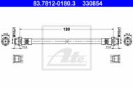 83.7812-0180.3 - Przewód hamulcowy elastyczny ATE /tył/ VAG PASSAT 97-05