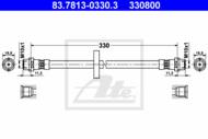 83.7813-0330.3 - Przewód hamulcowy elastyczny ATE /przód/ VAG PASSAT 88-96