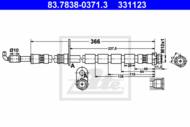 83.7838-0371.3 - Przewód hamulcowy elastyczny ATE 