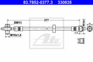 83.7852-0377.3 - Przewód hamulcowy elastyczny ATE /przód/ VAG POLO 94-01