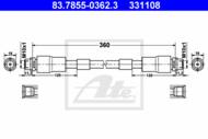 83.7855-0362.3 - Przewód hamulcowy elastyczny ATE /zastąpione przez 24.5237-0360/