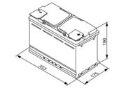 0 092 S5A 130 - Akumulator 95Ah AGM 850A P+ BOSCH S5 353x190x175 N /AGM/ /START-STOP/