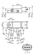 0 281 002 772 - Czujnik ciśnienia spalin BOSCH NISSAN/RENAULT