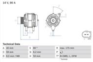 0 986 041 310 - Alternator 12V BOSCH 