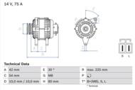 0 986 042 291 - Alternator 12V BOSCH 