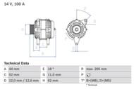 0 986 049 231 - Alternator 12V BOSCH 