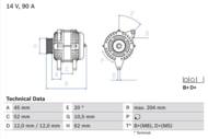 0 986 049 610 - Alternator 12V BOSCH 