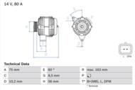 0 986 049 630 - Alternator 12V BOSCH 