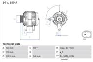 0 986 080 580 - Alternator 12V BOSCH BMW