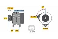 0 986 081 020 - Alternator 12V BOSCH 