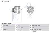 0 986 083 210 - Alternator 12V BOSCH 